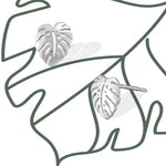 Boma Jewelry Earrings Sterling Silver Monstera Leaf Studs