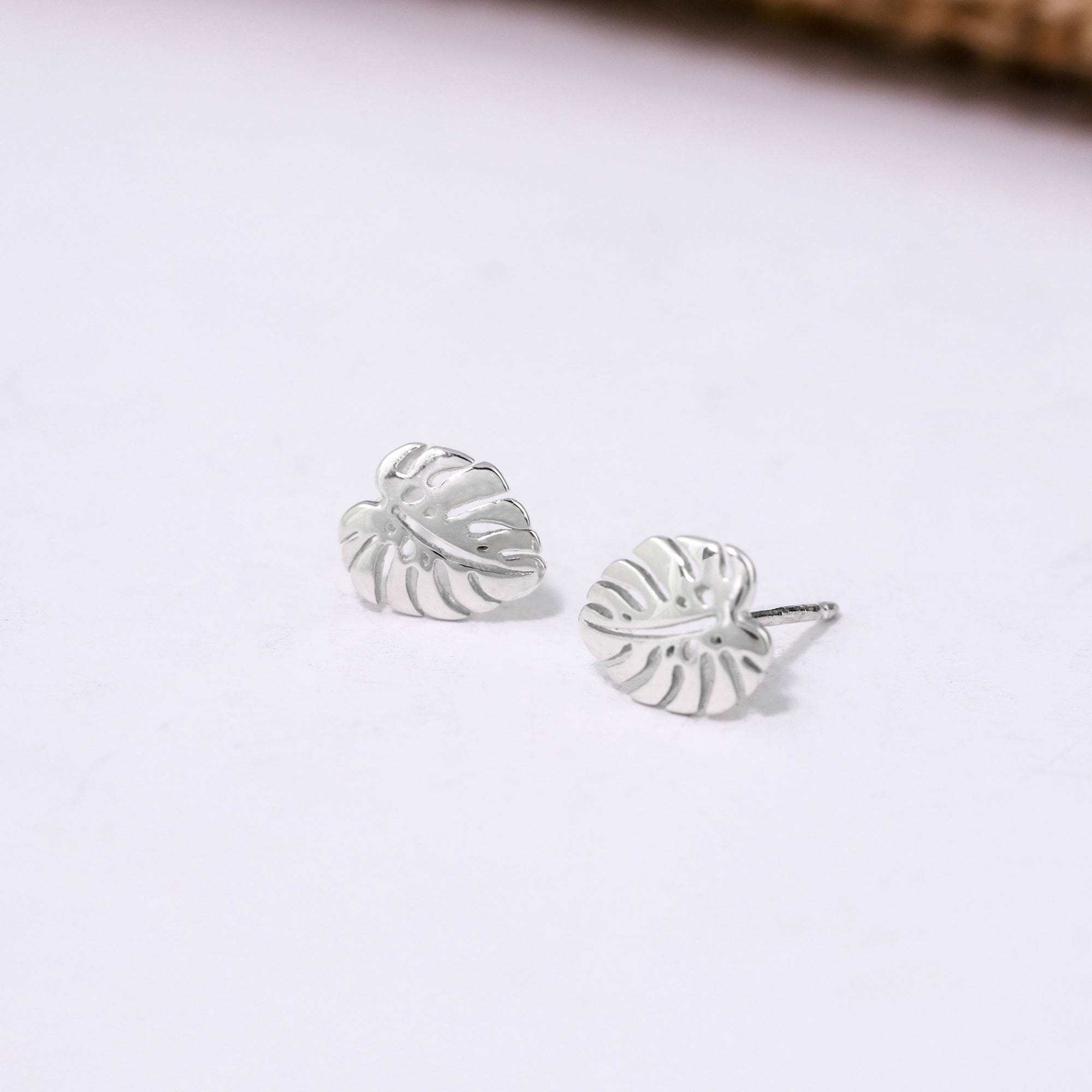Boma Jewelry Earrings Monstera Leaf Studs