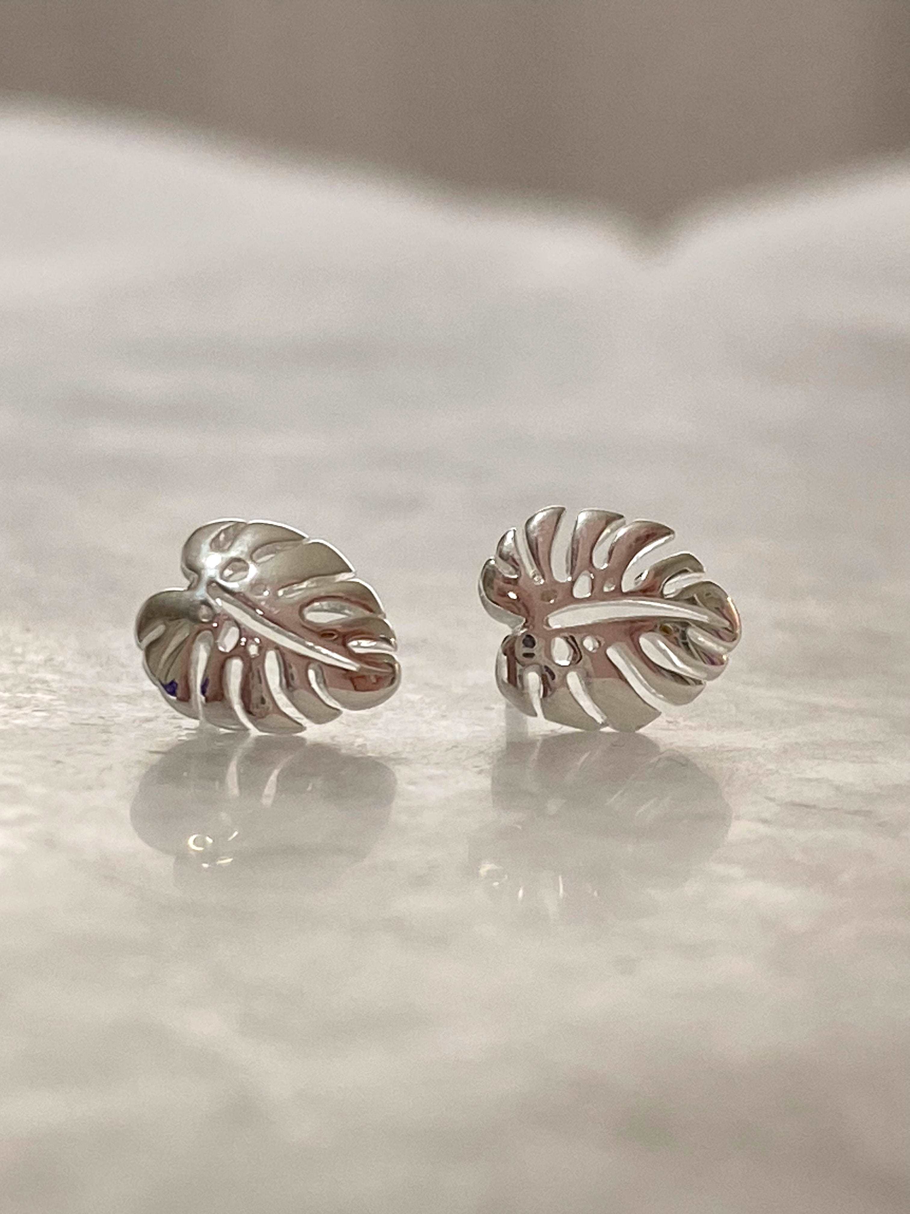 Boma Jewelry Earrings Monstera Leaf Studs