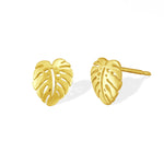 Boma Jewelry Earrings Monstera Leaf Studs