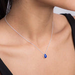 Boma Jewelry Necklaces Turquoise / Sterling Silver Treasured Teardrop Pendant Necklace