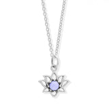Lotus Necklace with Stone Pendant