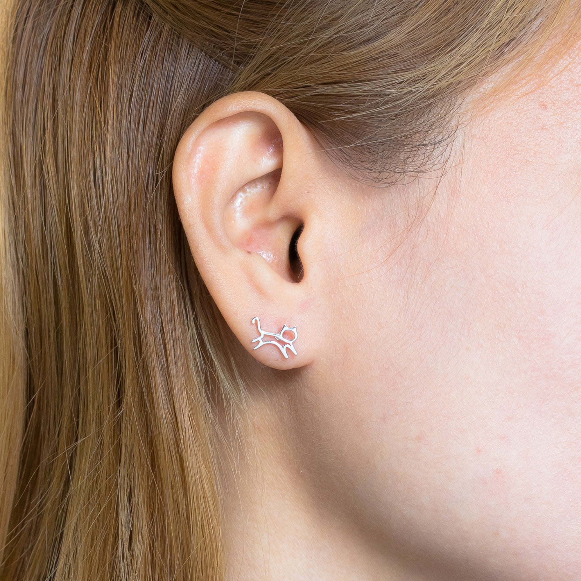 Boma Jewelry Earrings Cat Stud Earrings