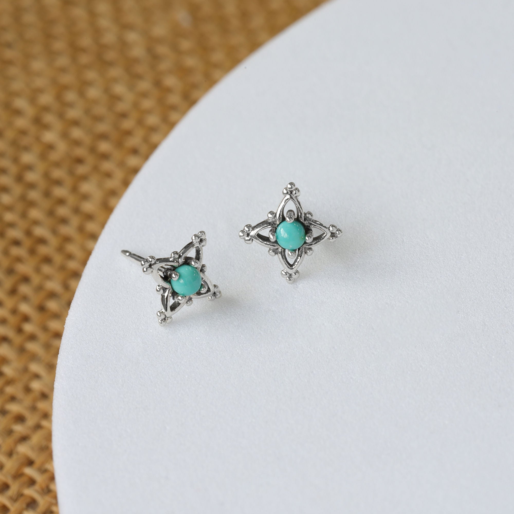 Boma Jewelry Earrings Bohemian Stud Earrings with Stone
