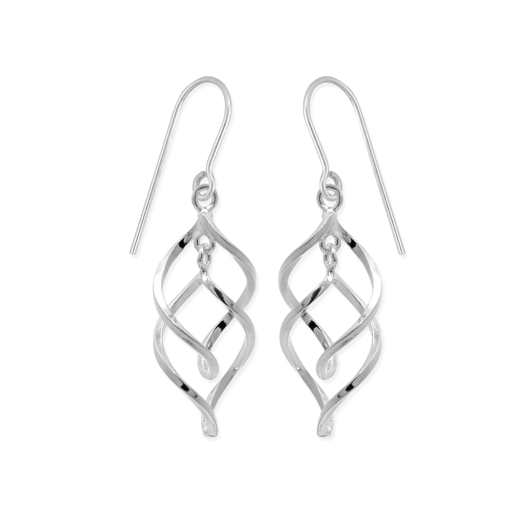 Boma Jewelry Earrings Spiral Ribbon Dangle Earrings