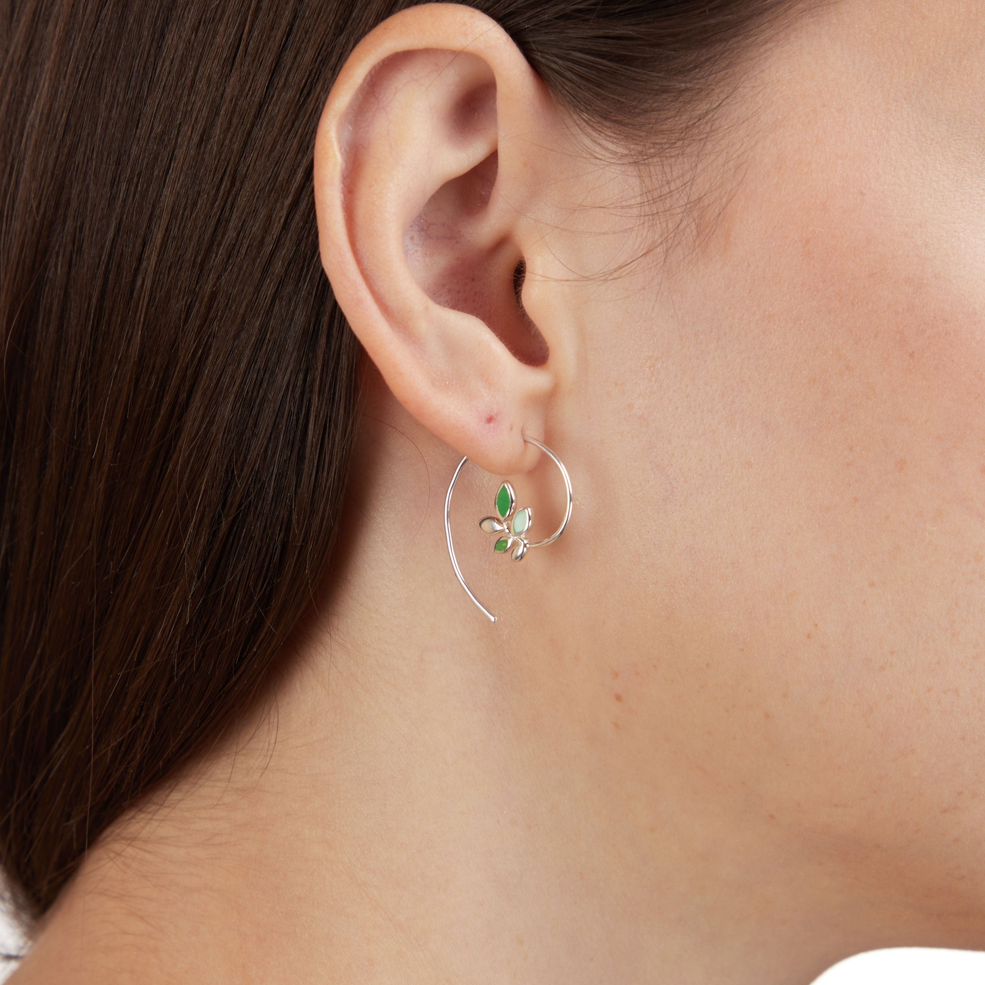 Boma Jewelry Earrings Leaf Pull Through Earrings