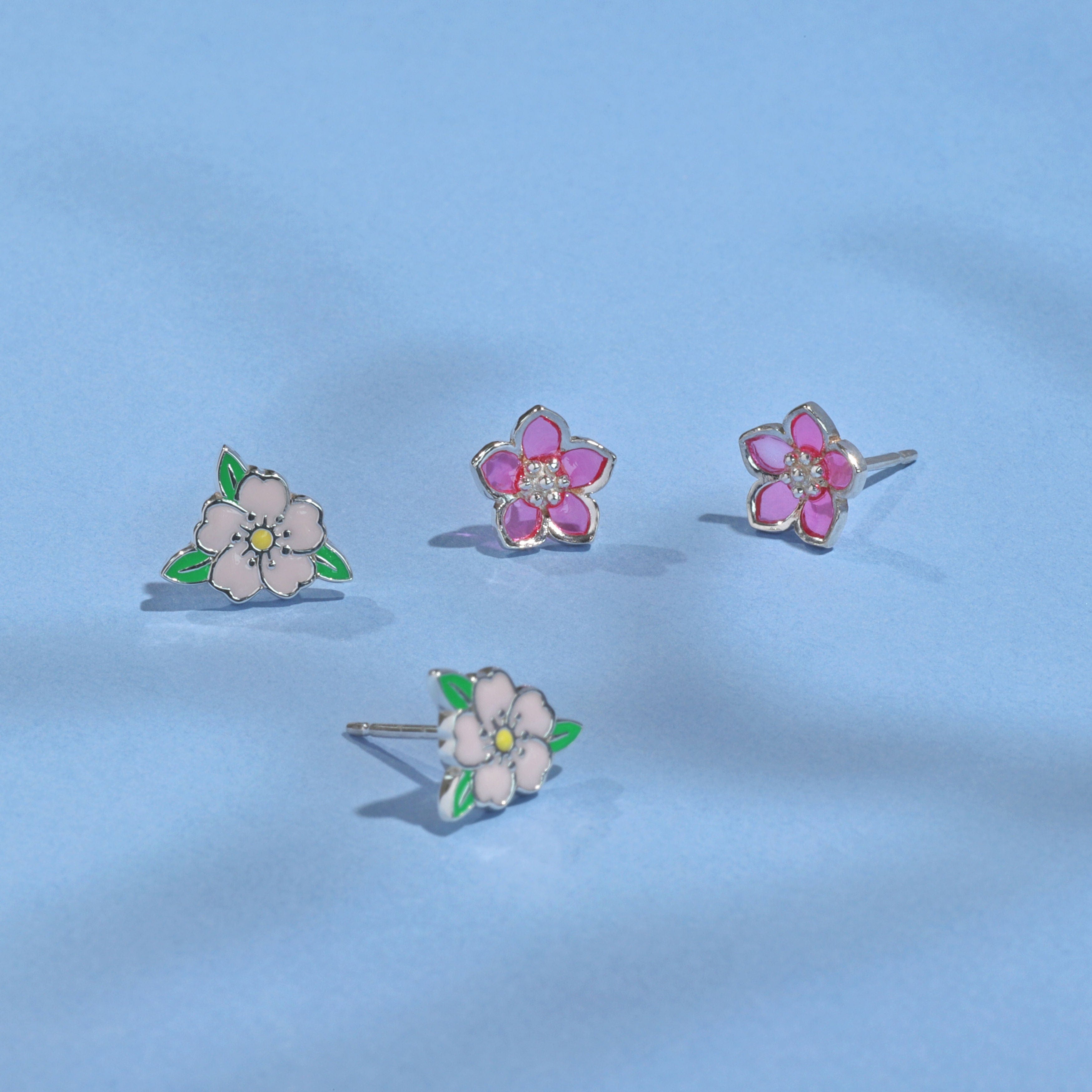 Boma Jewelry Earrings Hibiscus Flower Stud Earrings