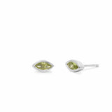 Evil Eye Stud Earrings with Stone