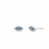 Evil Eye Stud Earrings with Stone