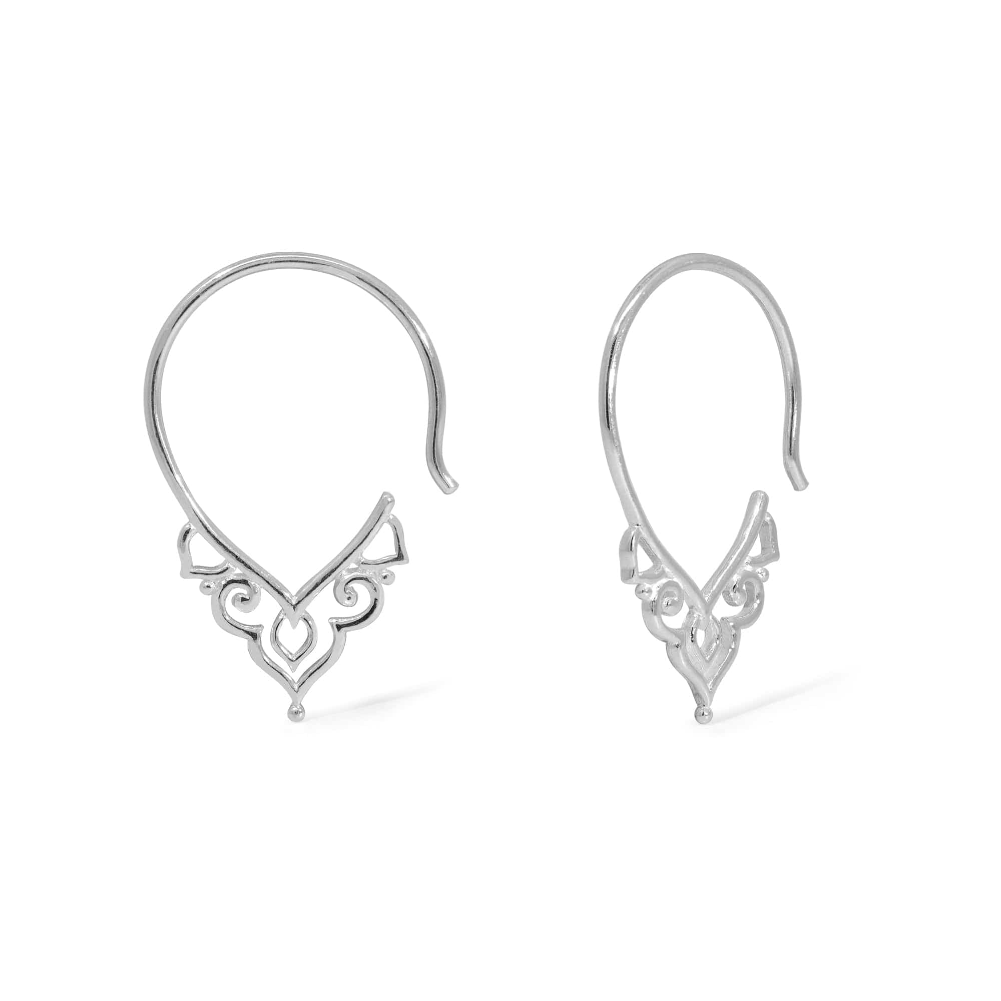 Boma Jewelry Earrings Bohemian Vine Leaf Pull Through Earrings