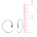 Boma Jewelry Pull Through Hoops with Stone