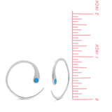 Boma Jewelry Pull Through Hoops with Stone