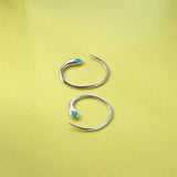 Boma Jewelry Pull Through Hoops with Stone