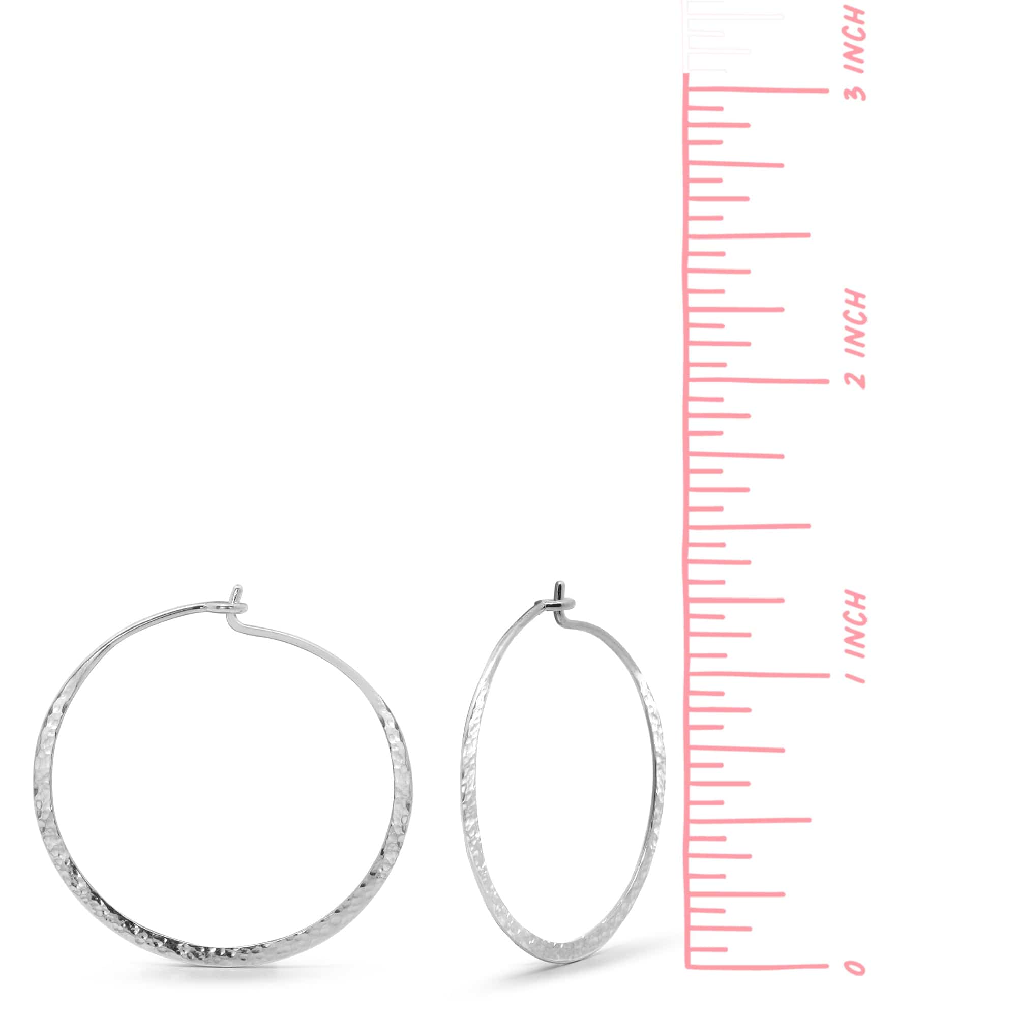 Boma Jewelry Organic Texture Circle Wire Hoops