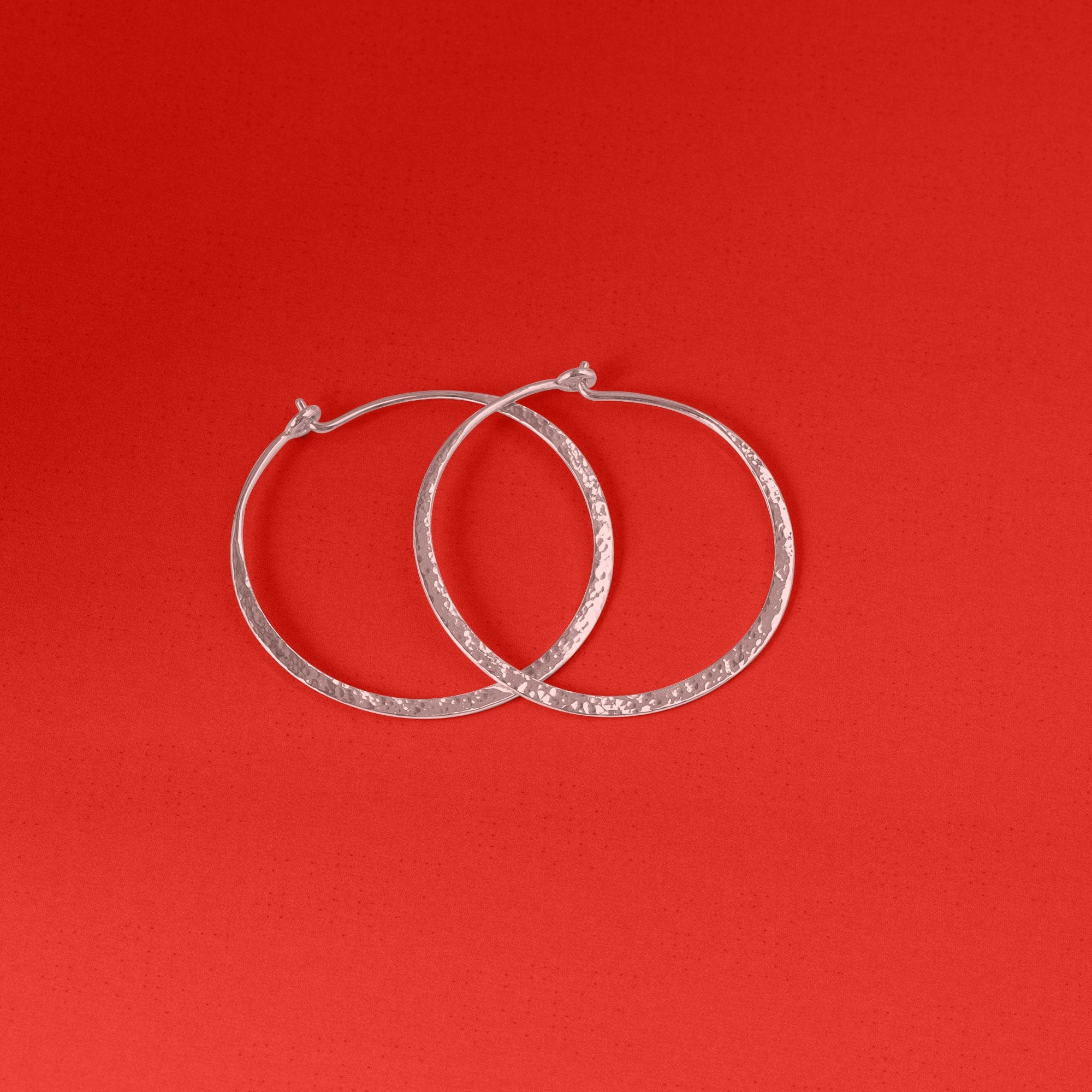 Boma Jewelry Organic Texture Circle Wire Hoops