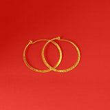 Boma Jewelry Organic Texture Circle Wire Hoops
