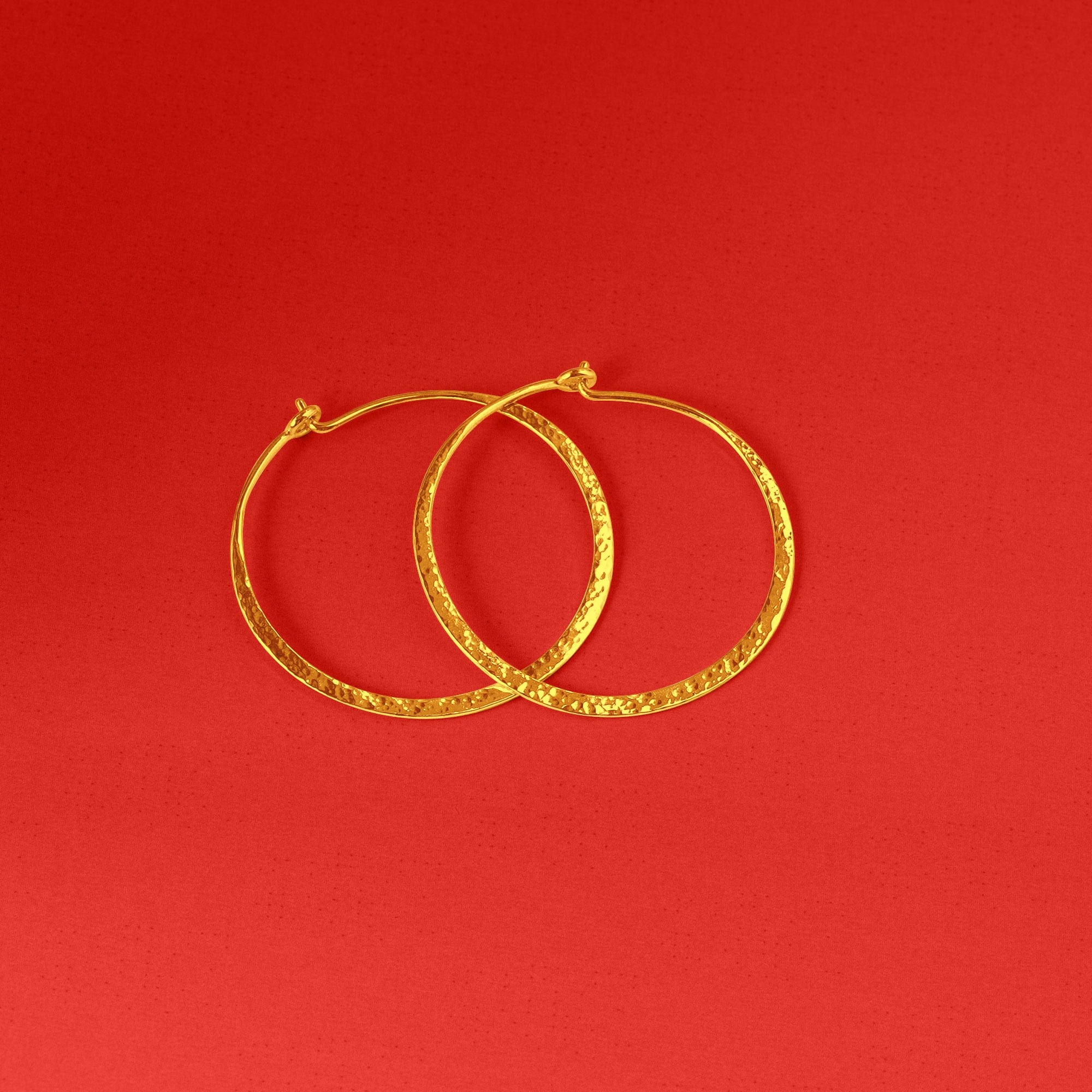 Boma Jewelry Organic Texture Circle Wire Hoops