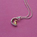 Boma Jewelry Rabbit and Moon Necklace