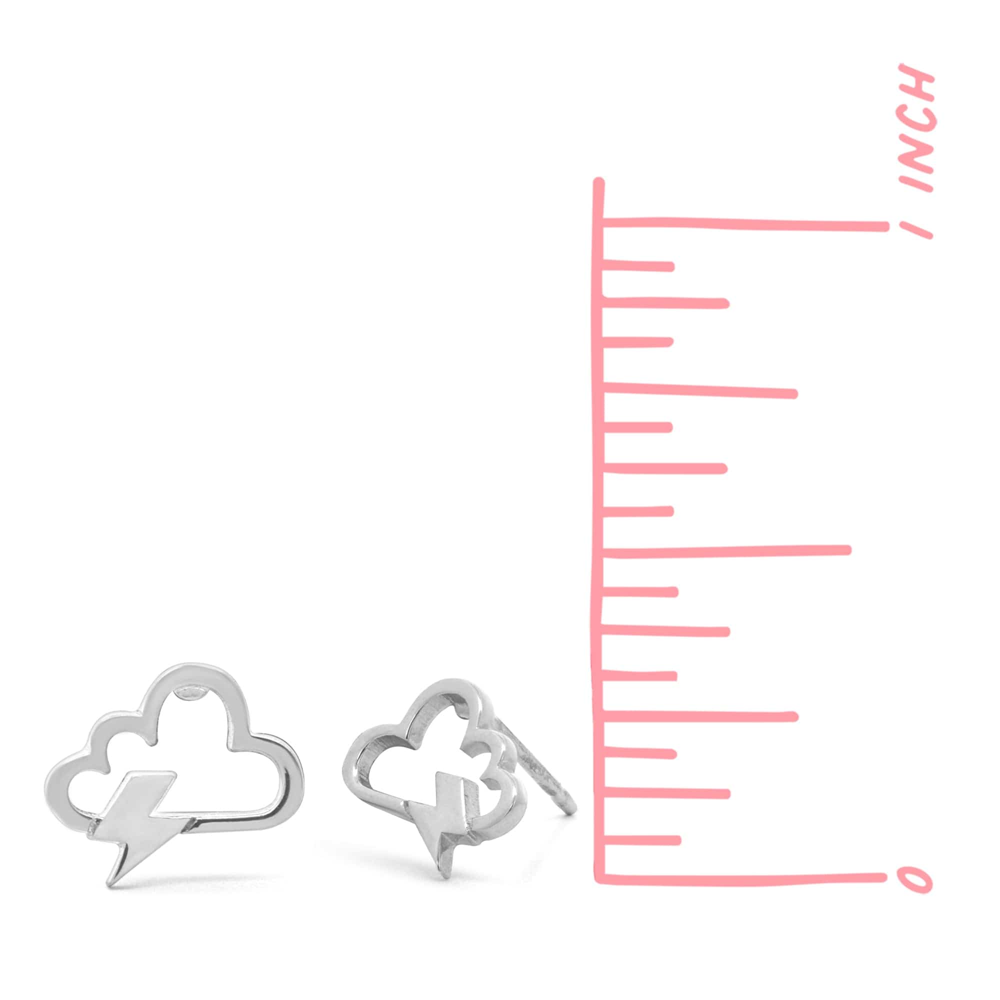 Boma Jewelry Lightning Cloud Studs