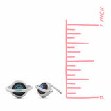 Boma Jewelry Saturn Stud Earrings with Stone