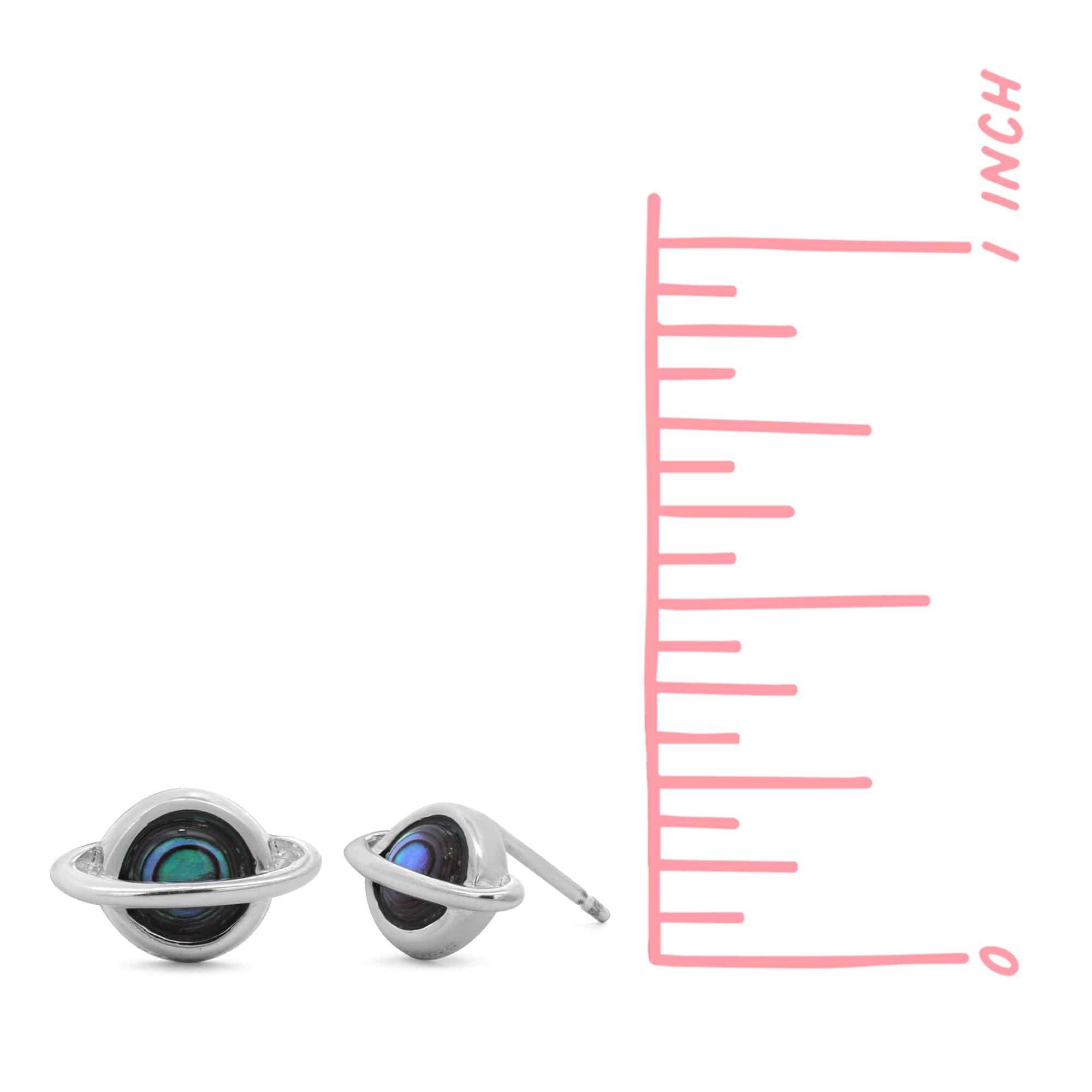 Boma Jewelry Saturn Stud Earrings with Stone