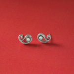 Boma Jewelry Paisly Bohemian Stud Earrings with Stone