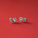Boma Jewelry Paisly Bohemian Stud Earrings with Stone