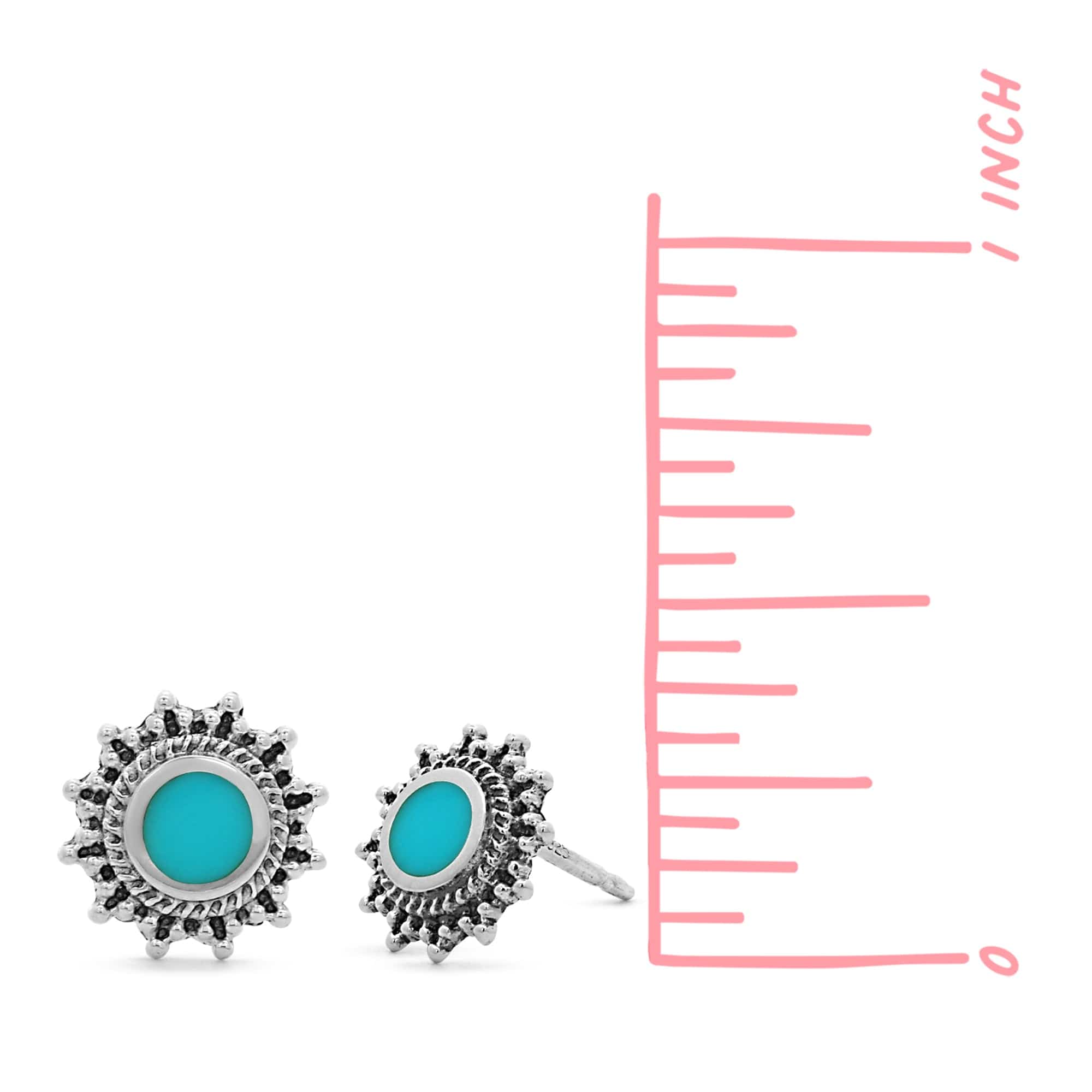 Boma Jewelry Circle Bohemian Stud Earrings with Stone