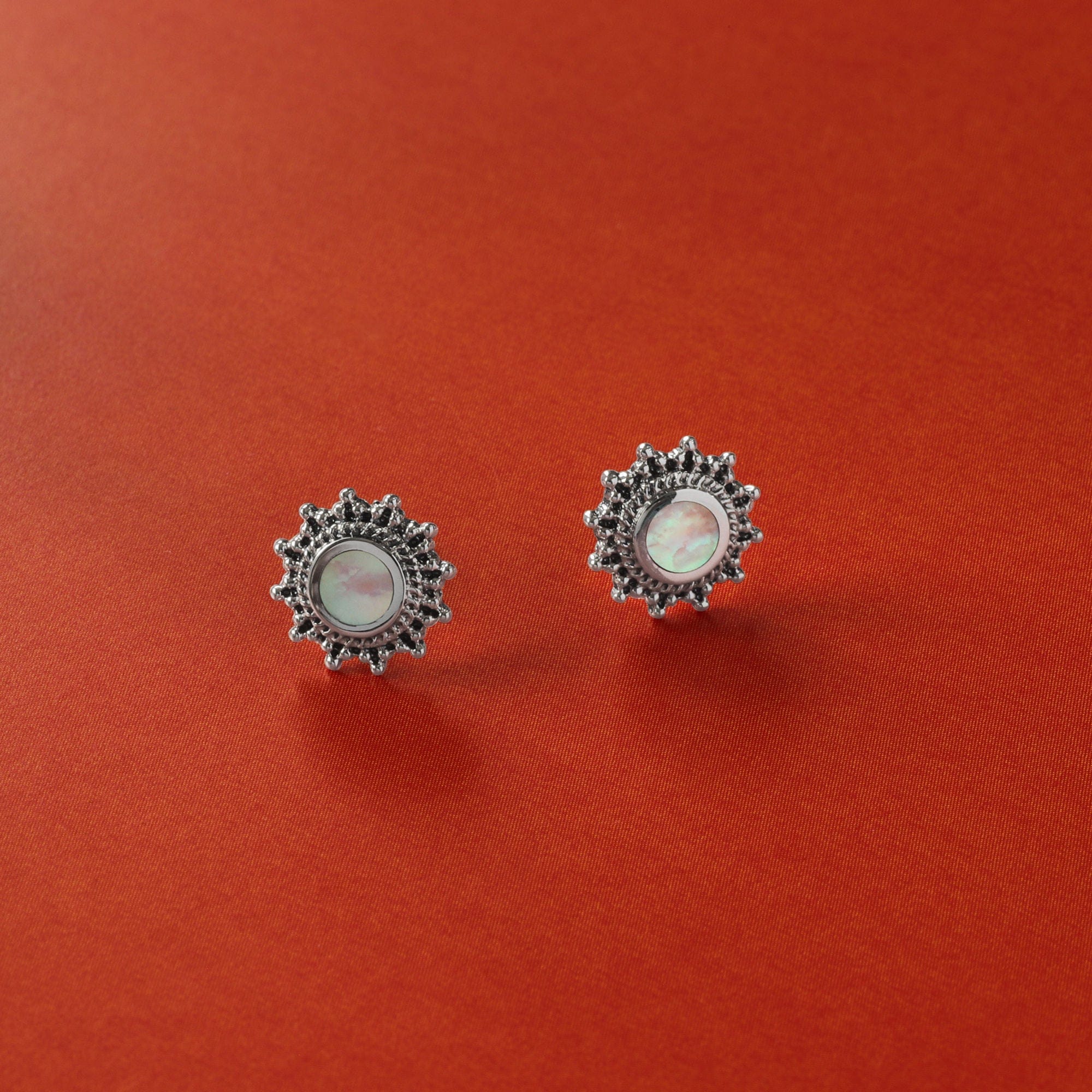 Boma Jewelry Circle Bohemian Stud Earrings with Stone