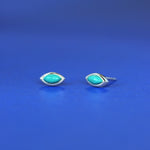 Boma Jewelry Evil Eye Stud Earrings with Stone