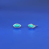 Boma Jewelry Evil Eye Stud Earrings with Stone