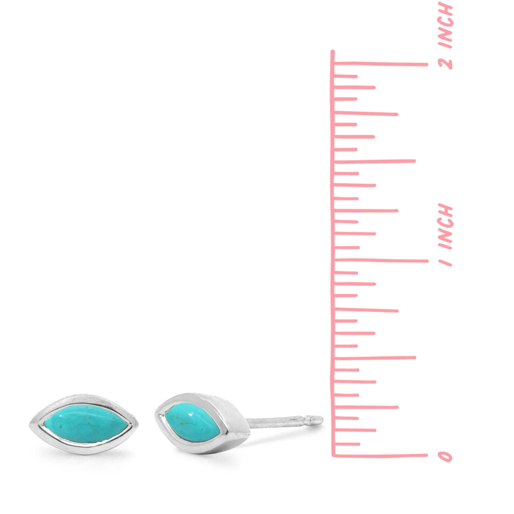 Boma Jewelry Evil Eye Stud Earrings with Stone