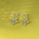 Boma Jewelry Pointed Bohemian Hoop Charm Earrings