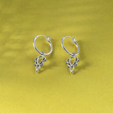 Boma Jewelry Pointed Bohemian Hoop Charm Earrings