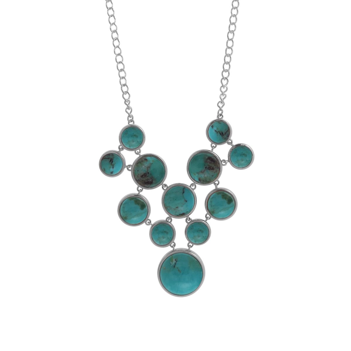 Circle Pendant Necklace with Stone