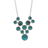 Circle Pendant Necklace with Stone