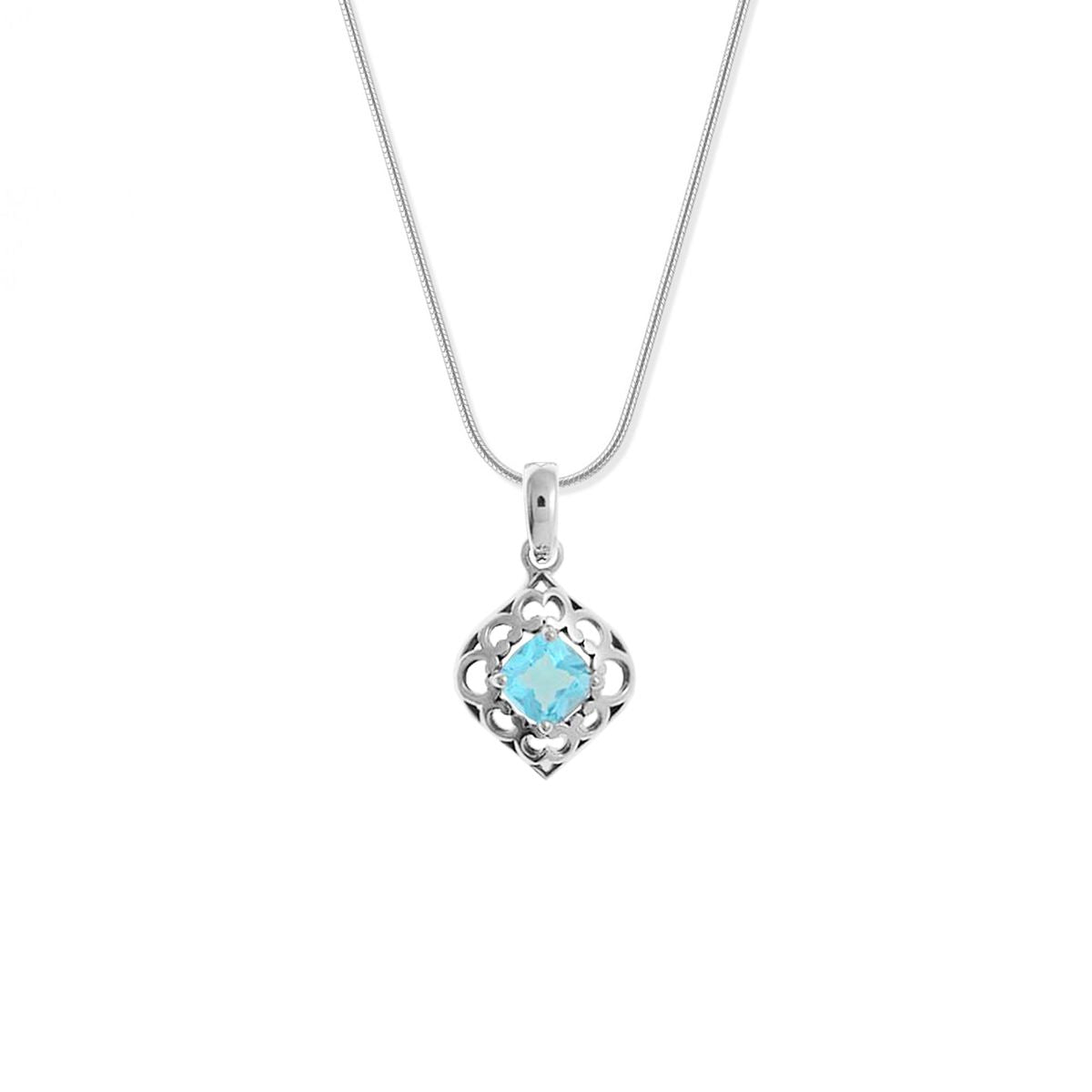 Cushion Gemstone Necklace