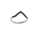 Chevron Marcasite Ring