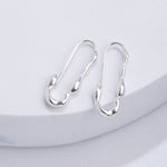 Boma Jewelry Safety Pin Tear Drop Hoop Earrings