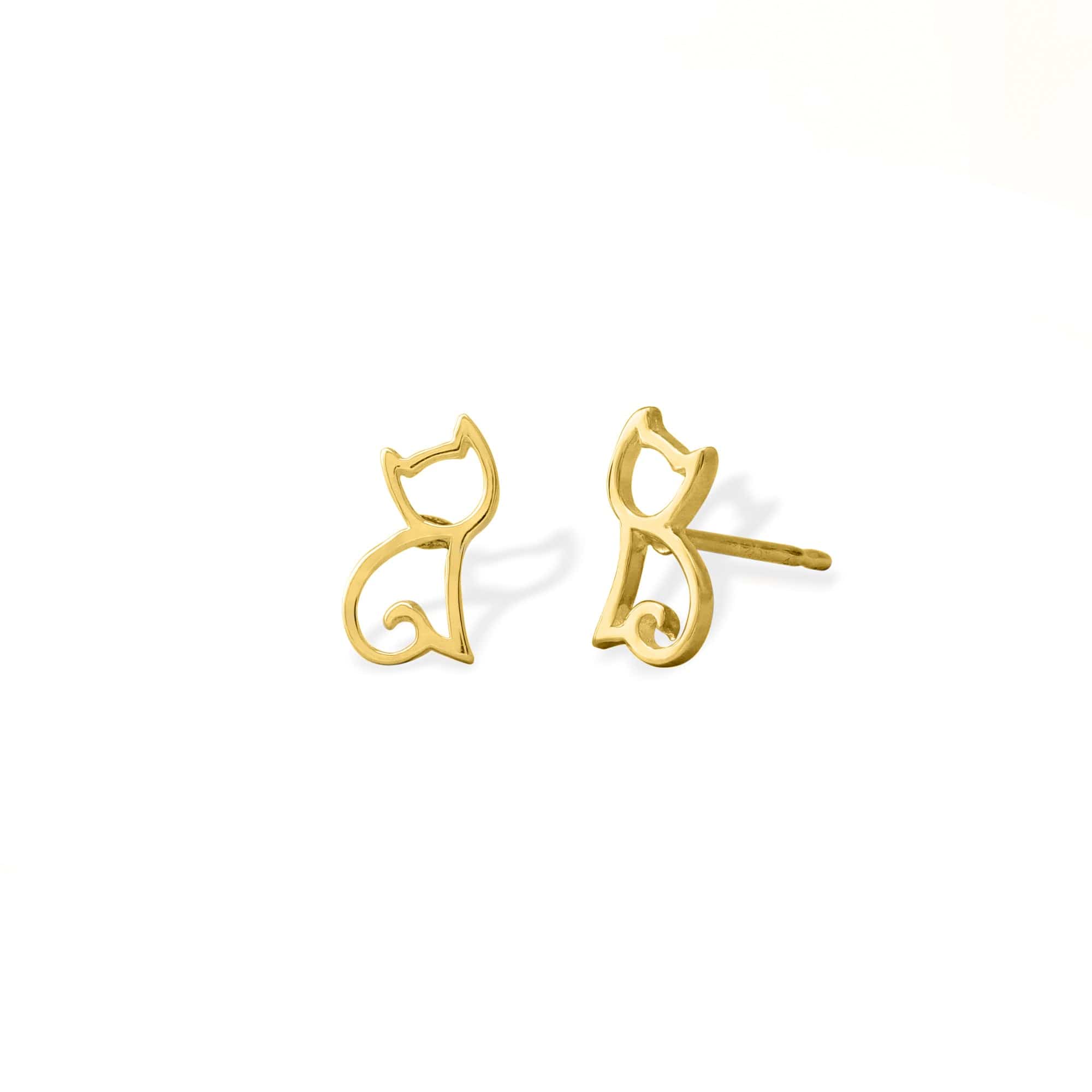 Boma Jewelry Cat Design Stud Earrings