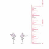 Boma Jewelry Enchanting Tinkerbell Fairy Stud Earrings with Stone