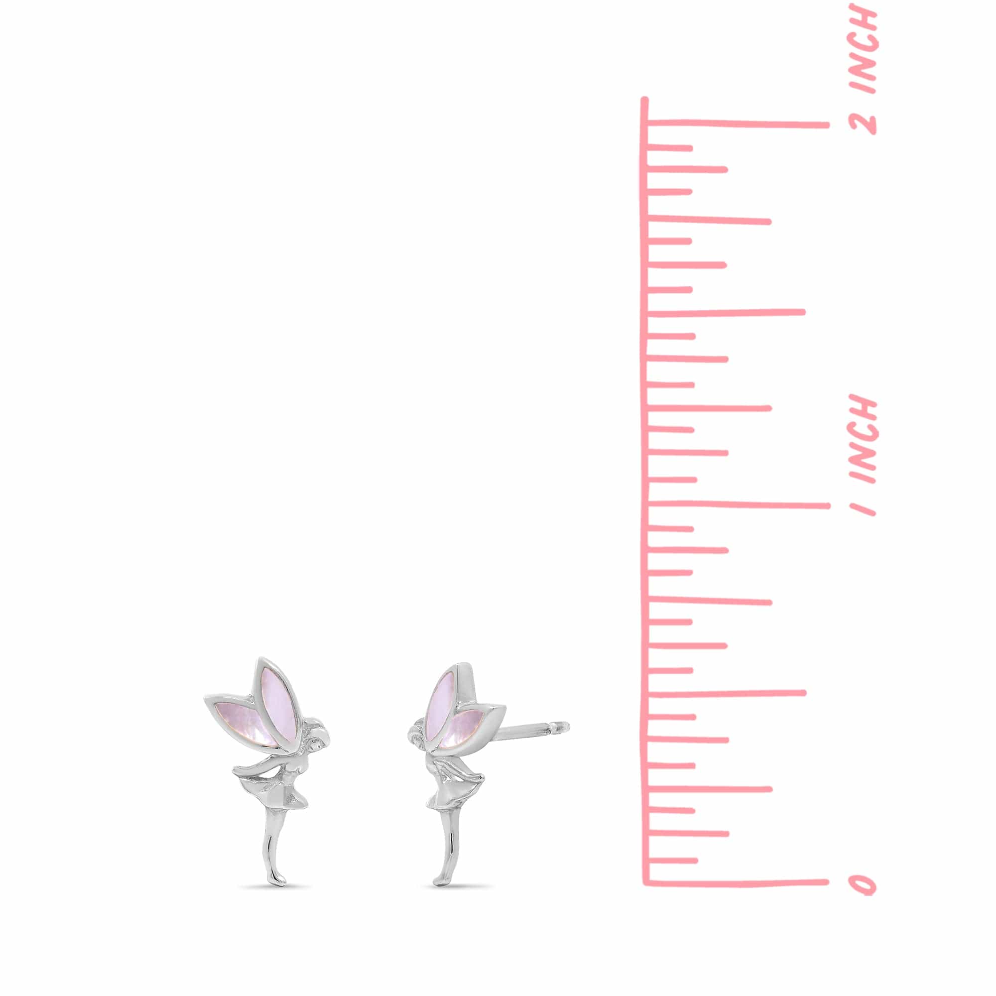 Boma Jewelry Enchanting Tinkerbell Fairy Stud Earrings with Stone