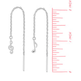 Boma Jewelry Treble Clef and Eighth Note Music Long Chain Threaders
