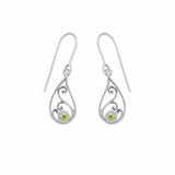Boma Jewelry Teardrop Outline Gemstone Dangle Earring With Stone