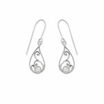 Boma Jewelry Teardrop Outline Gemstone Dangle Earring With Stone