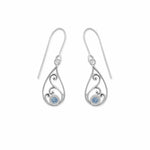Boma Jewelry Teardrop Outline Gemstone Dangle Earring With Stone