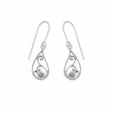 Boma Jewelry Teardrop Outline Gemstone Dangle Earring With Stone