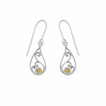 Boma Jewelry Teardrop Outline Gemstone Dangle Earring With Stone