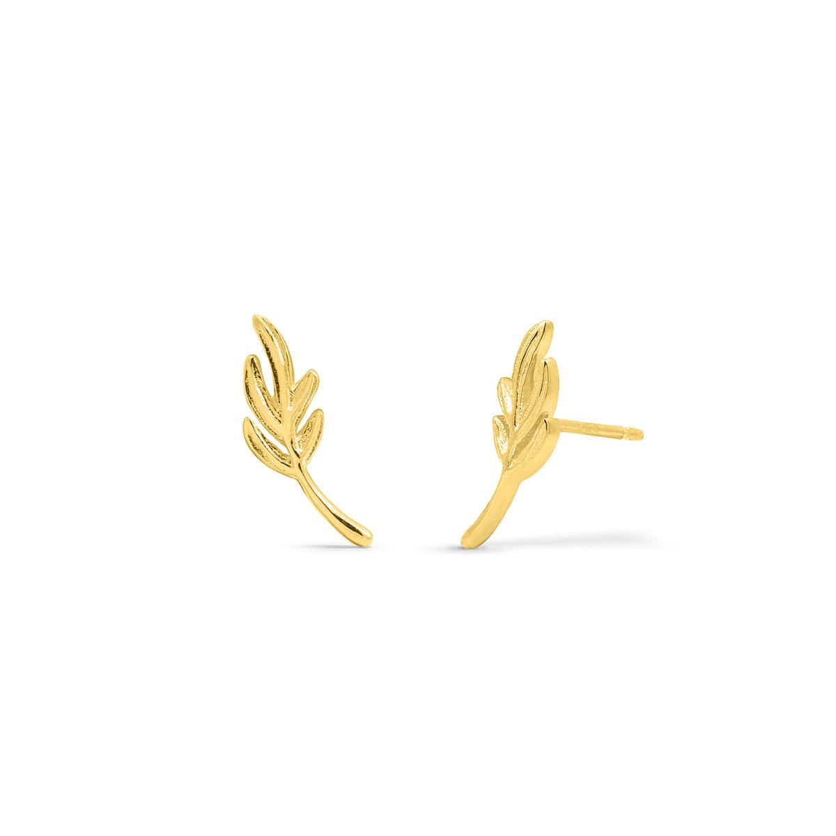 Boma Jewelry Little Leaf Branch Stud Earrings