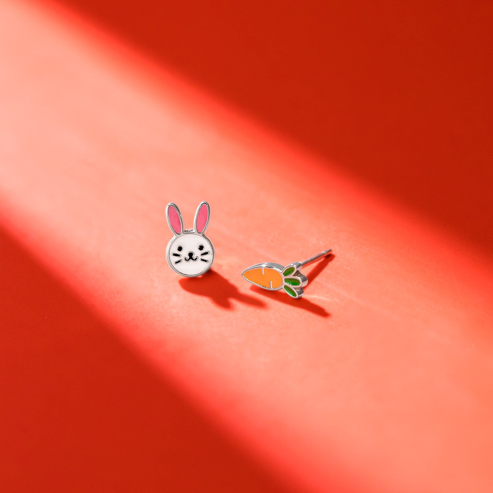 Boma Jewelry Bunny & Carrot Earring Studs